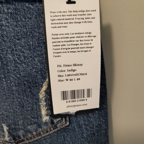Silver Frisco High-rise Skinny Jeans Size 29 Indigo - Picture 10 of 14